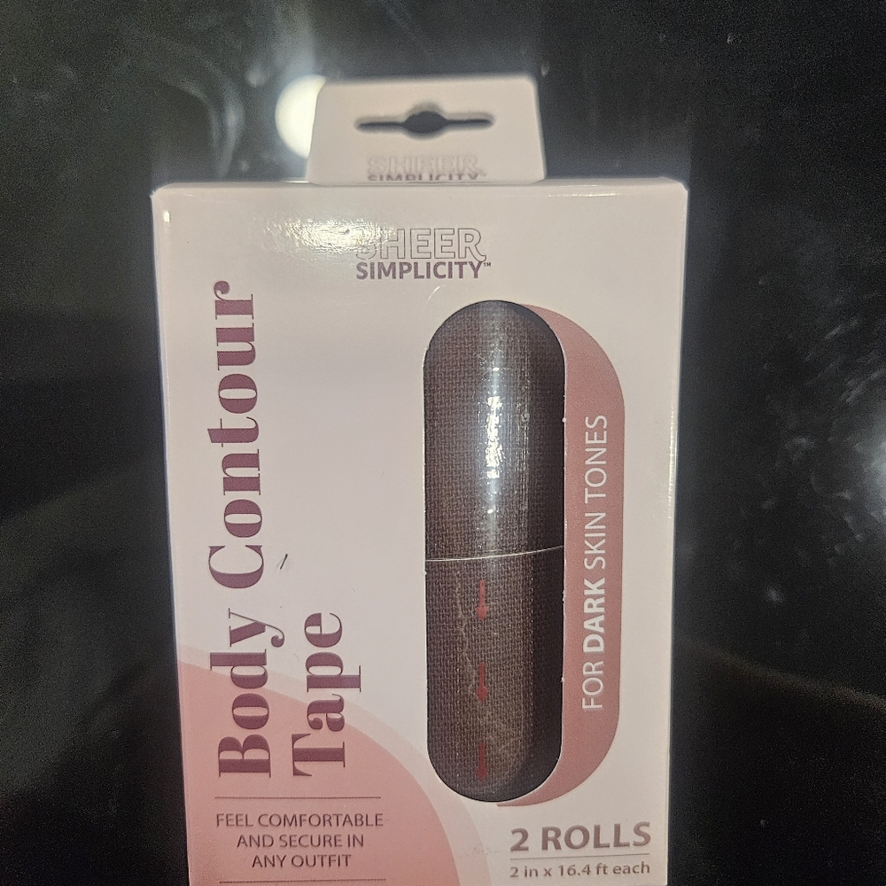 NWT Sheer Simplicity Body Contour Tape for DARK Skin Tones 2 Rolls